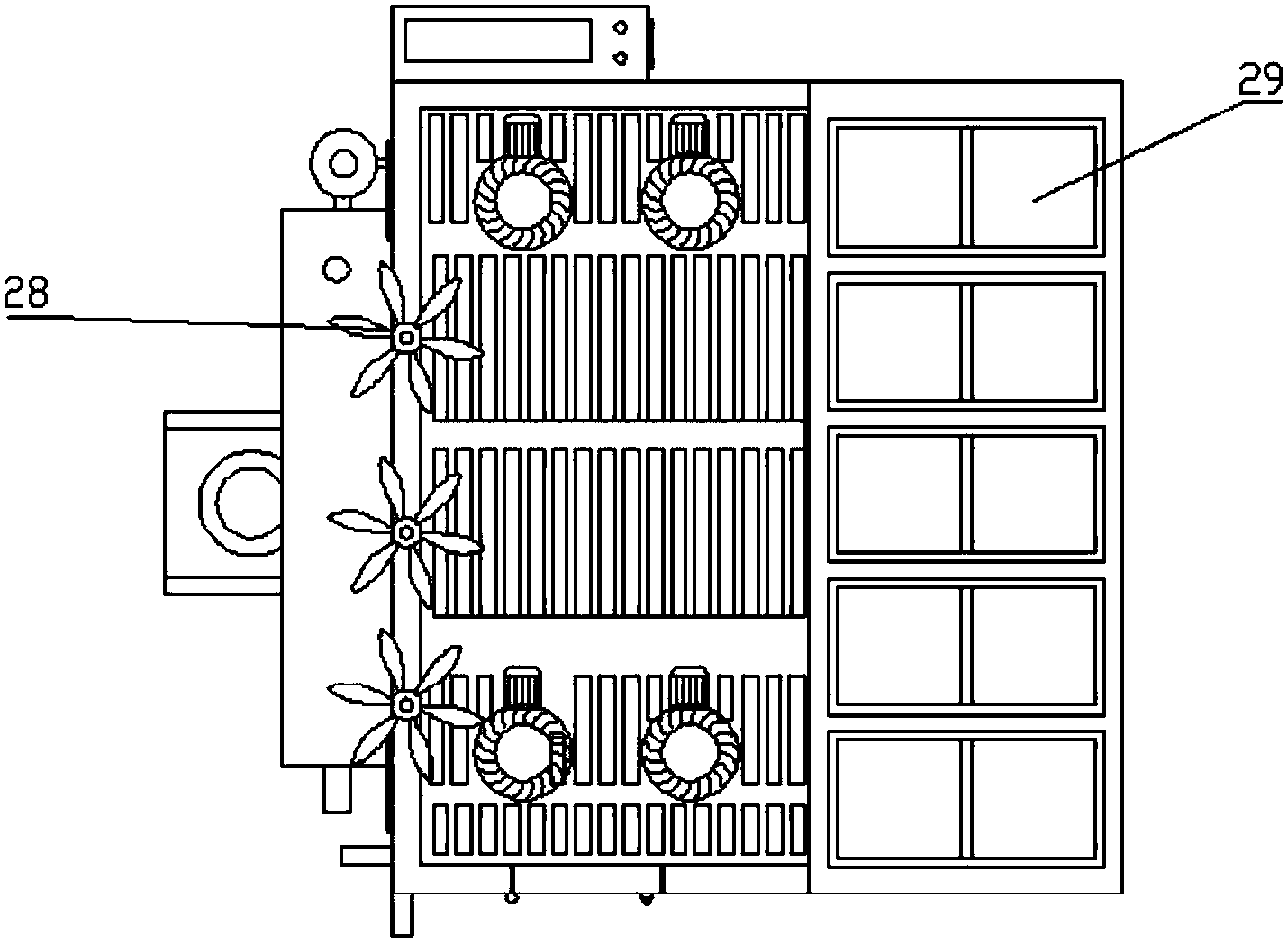 Removable multi-energy air-dried mutton and beef processing apparatus