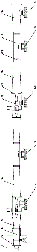 Air exhaust device for ultrasonic engine jet pipe exhaust simulation experiment