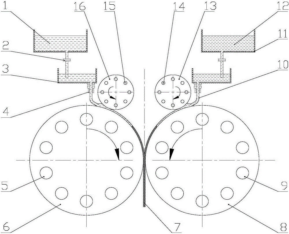 Equipment and method for continuous casting and rolling of bimetallic composite plate and strip using single machine and two streams