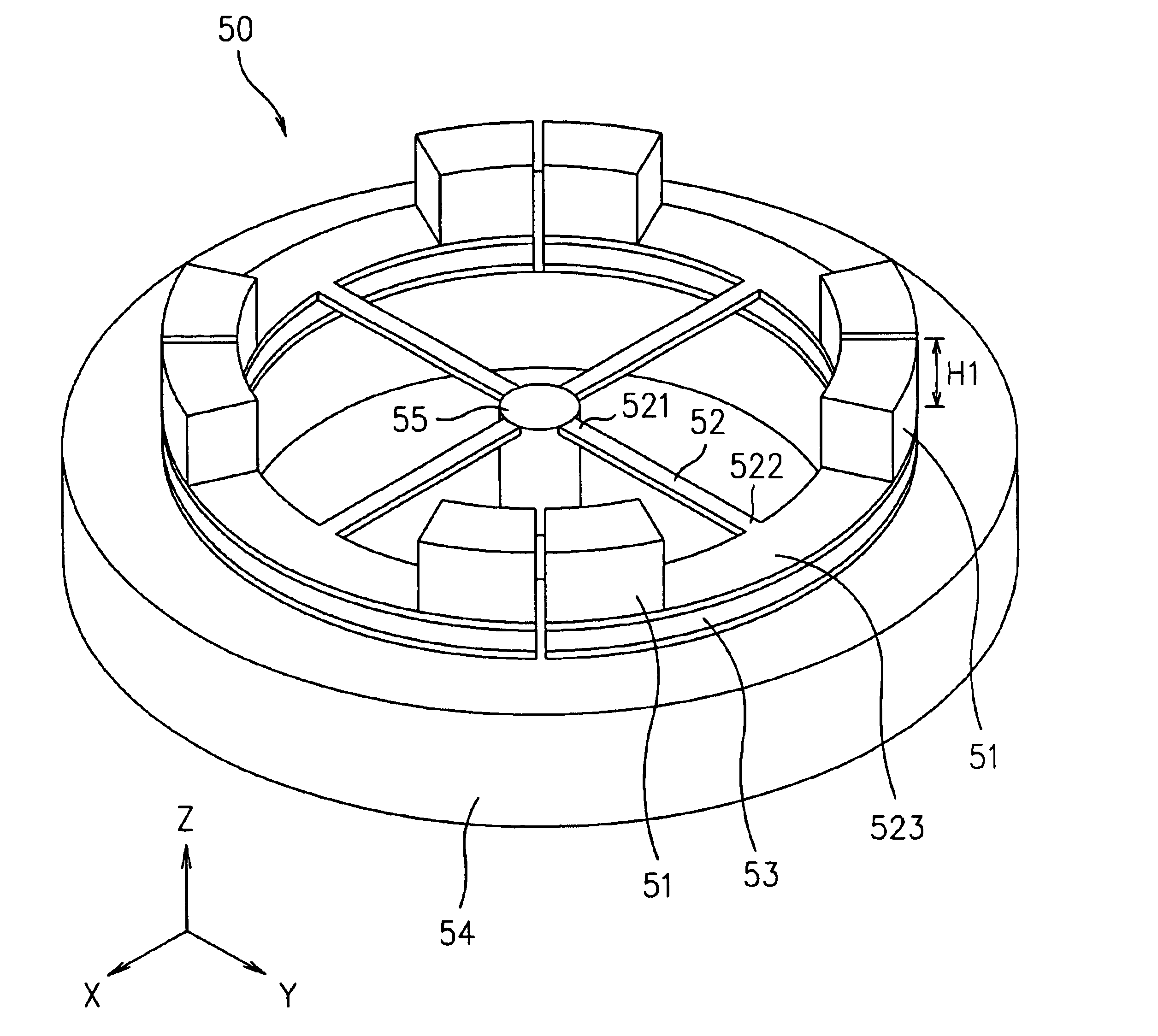 Vibratory double-axially sensing micro-gyroscope