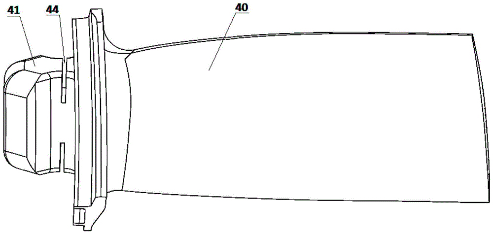 Blade separation device and engine containment test device