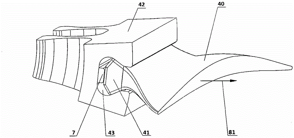 Blade separation device and engine containment test device