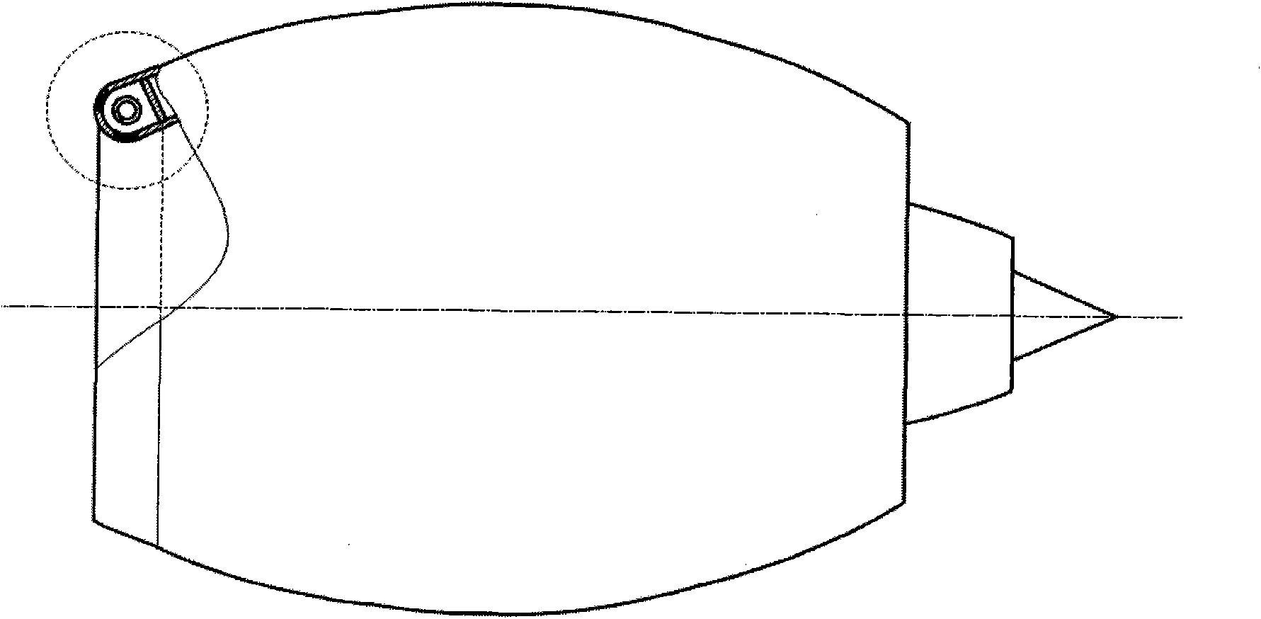 Gas film ice prevention structure of leading edge of nacelle of airplane