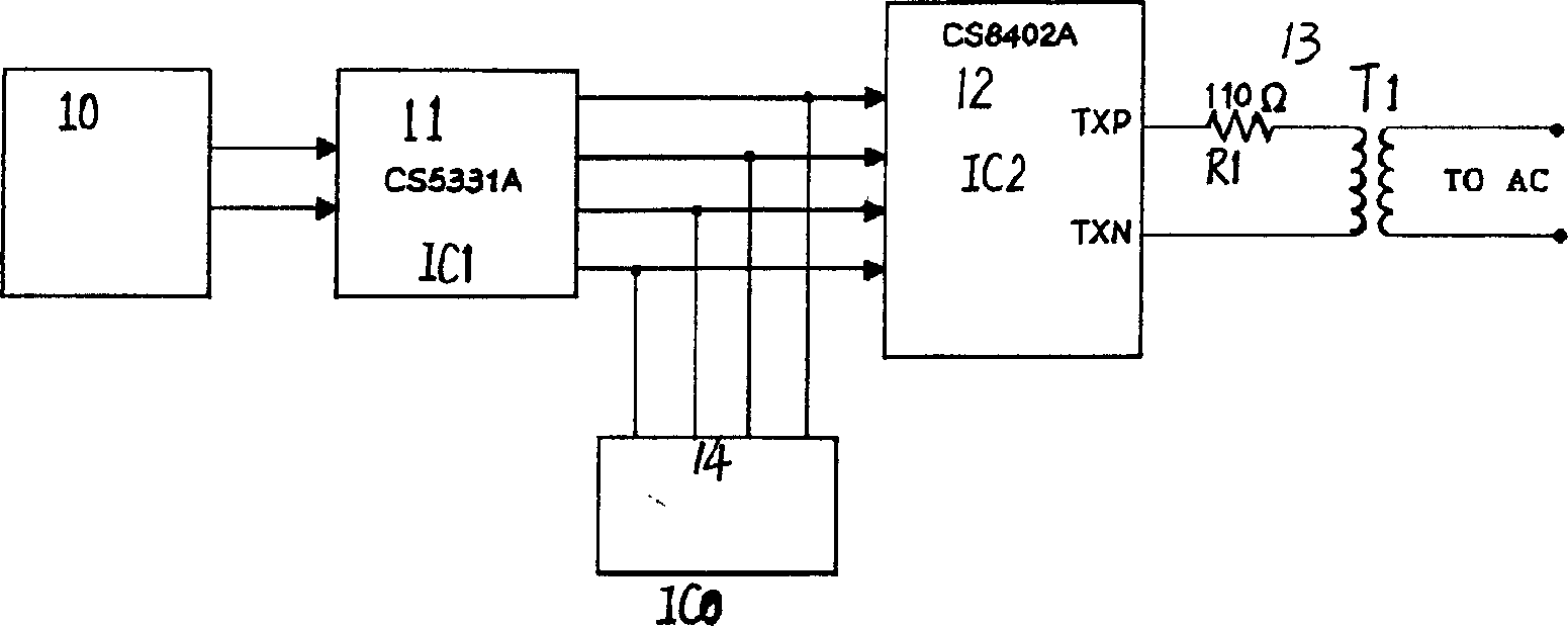 Power line transmission digital multiple track speaker system