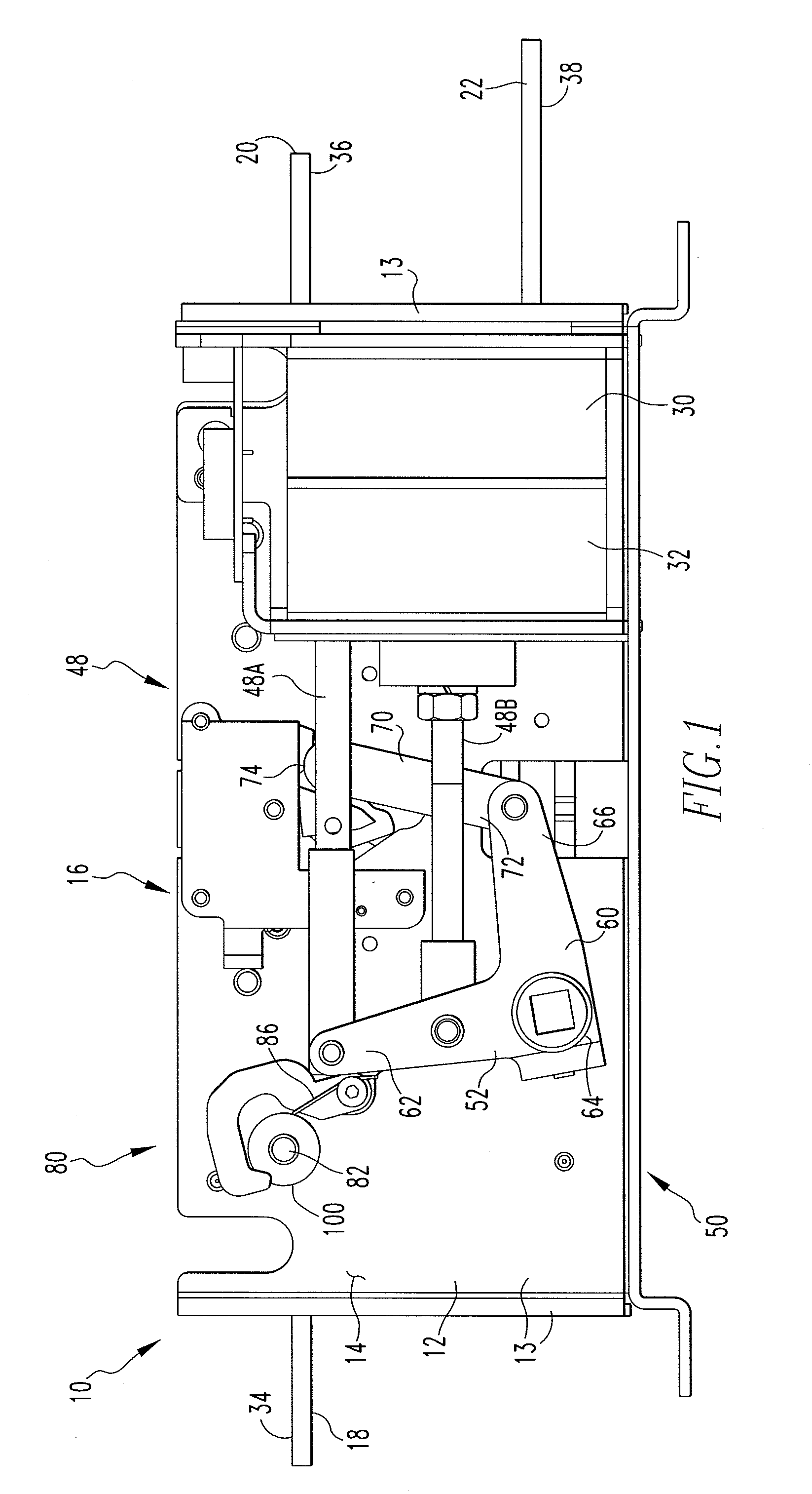 Inertial catch for an automatic transfer switch power contactor