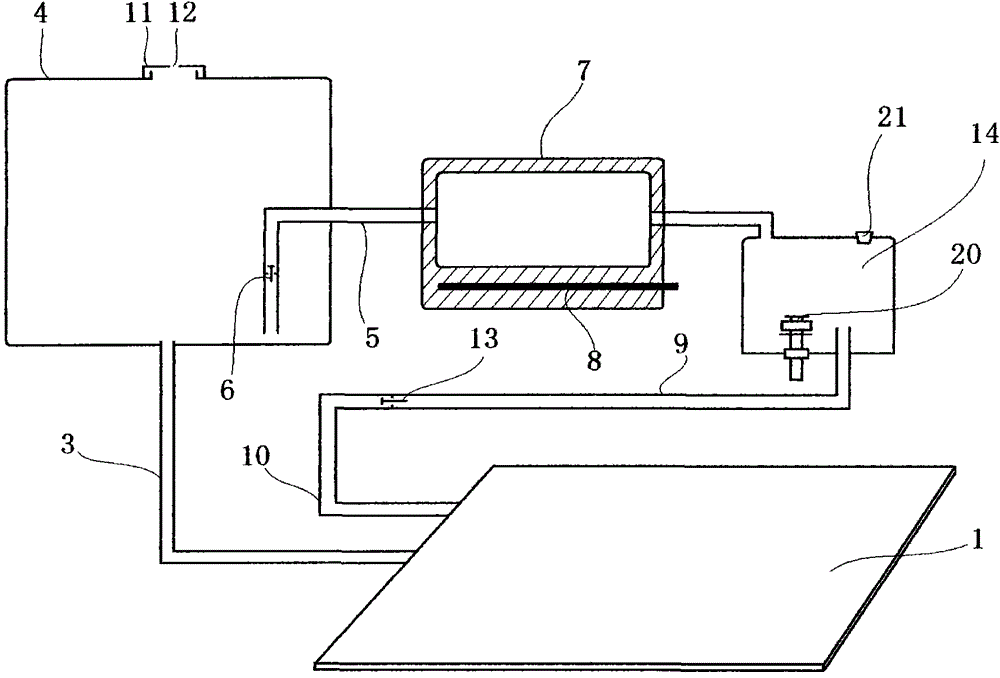 Hot water circulation pad for heating