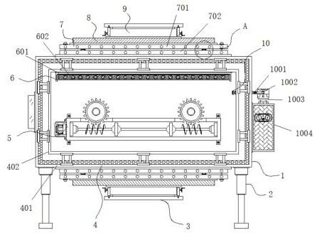 Carbon coating device for solid-state silicon-carbon-lithium-tantalum battery negative electrode material