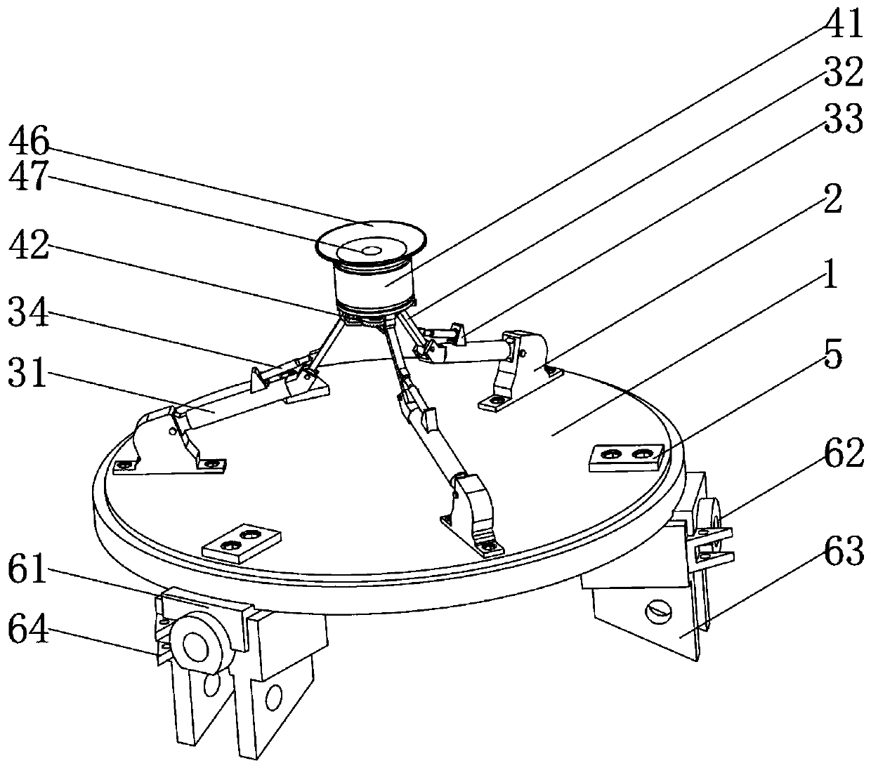 Hoisting mechanical assembly based on atmospheric pressure vacuum adsorption