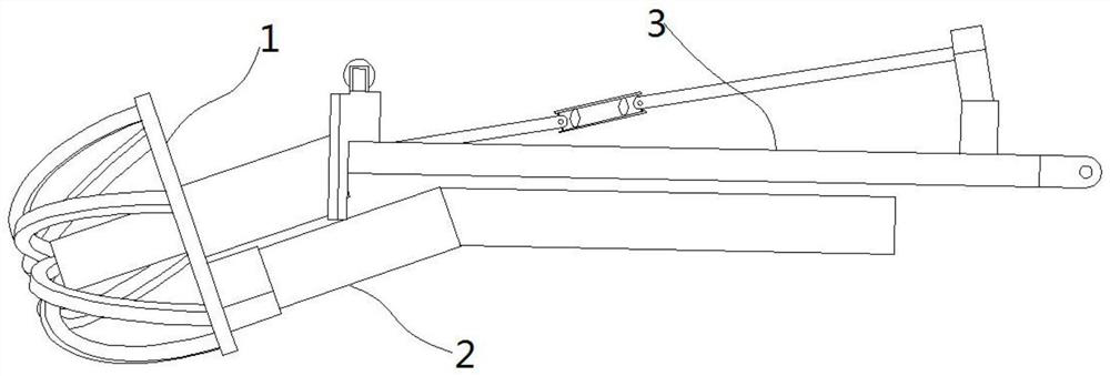 A rake head device capable of adjusting the depth of rake mud