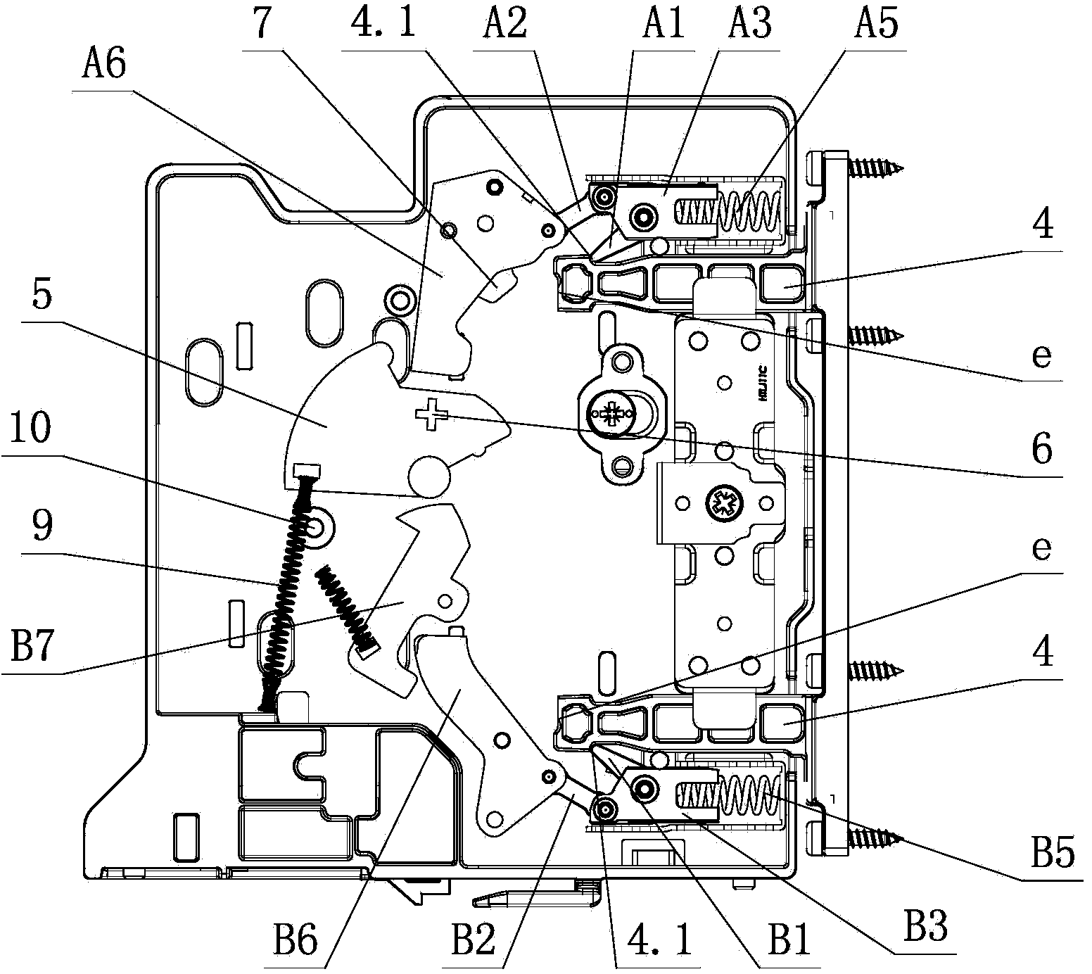 Locking and separating system for furniture drawer front panel