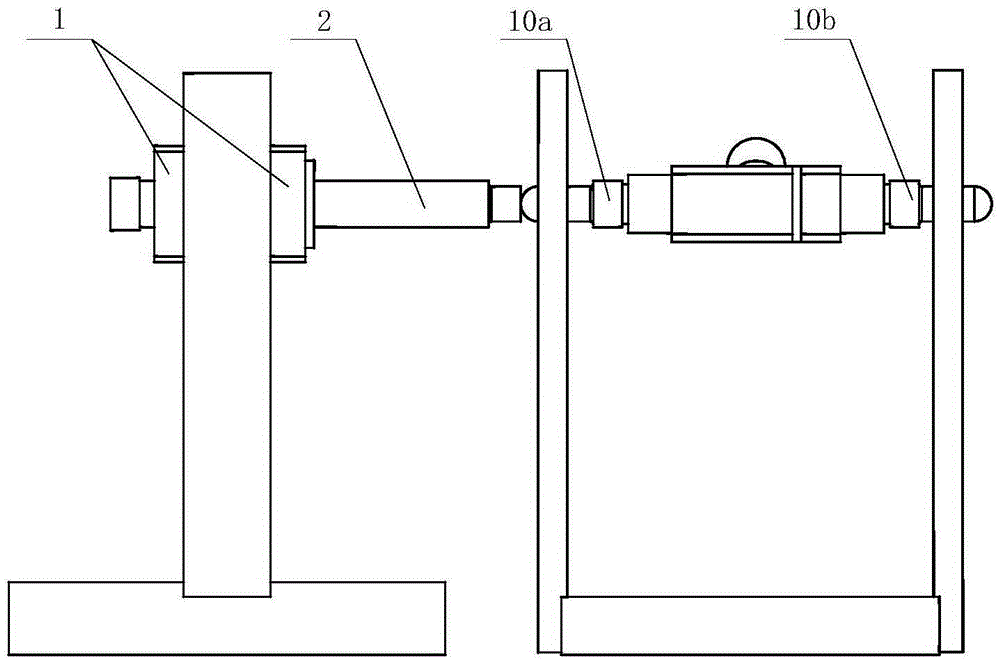 Test apparatus for axial static rigidity of main shaft and using method thereof