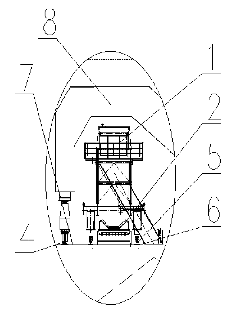 Arrangement structure of a stacker device