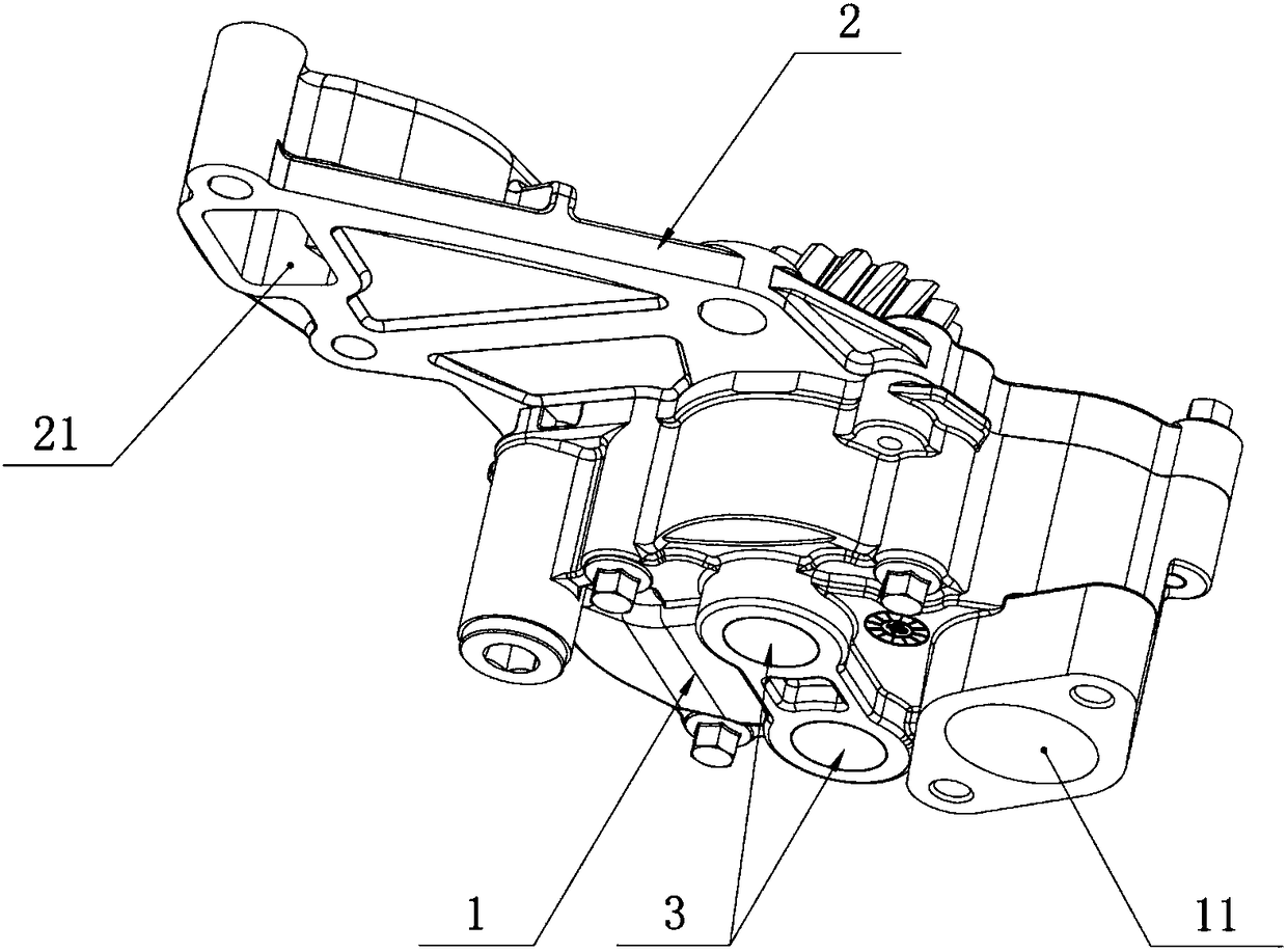 Machine oil pump and engine