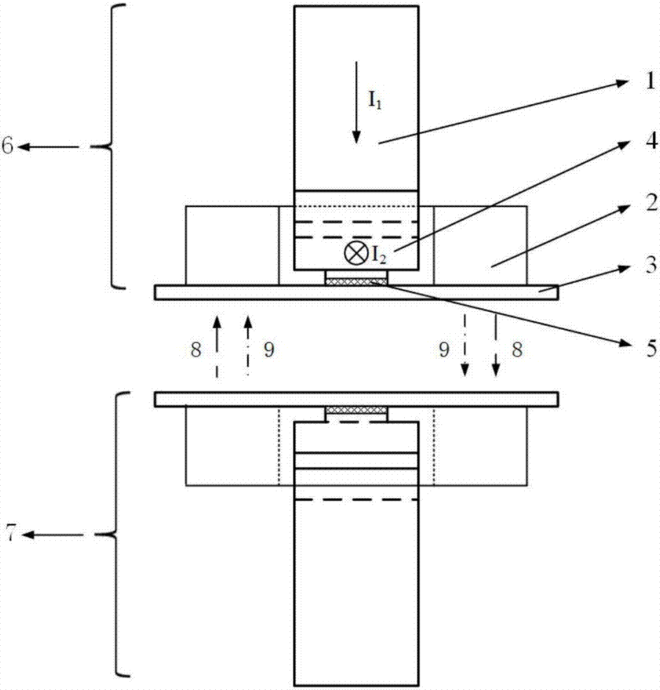 Vacuum interrupter bipolar compound longitudinal magnetic field contact structure