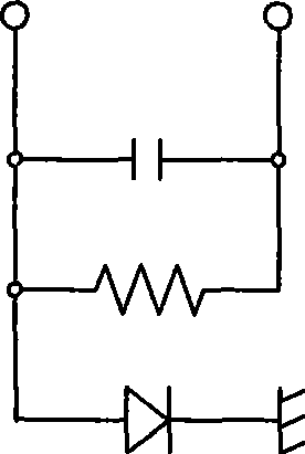 High-voltage capacitor having rectifying apparatus