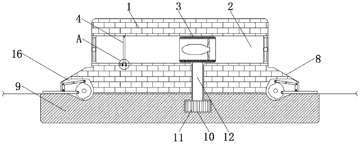 Turbine steering device for single-reservoir dual-way tidal power generation