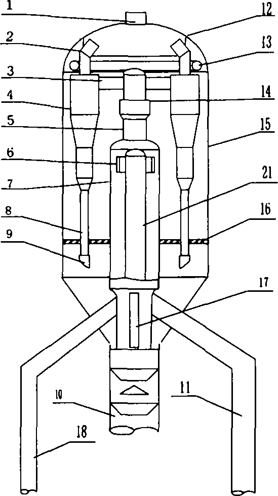 Lateral lift pipe quick cyclone separation design method and reactor