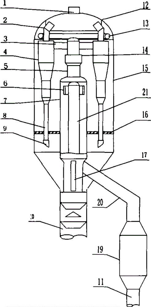 Lateral lift pipe quick cyclone separation design method and reactor