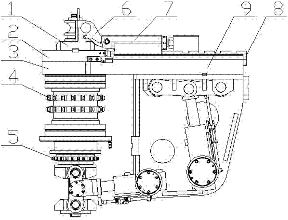 An independent reset device for the main mold of a top heading pipe bending machine and its application method