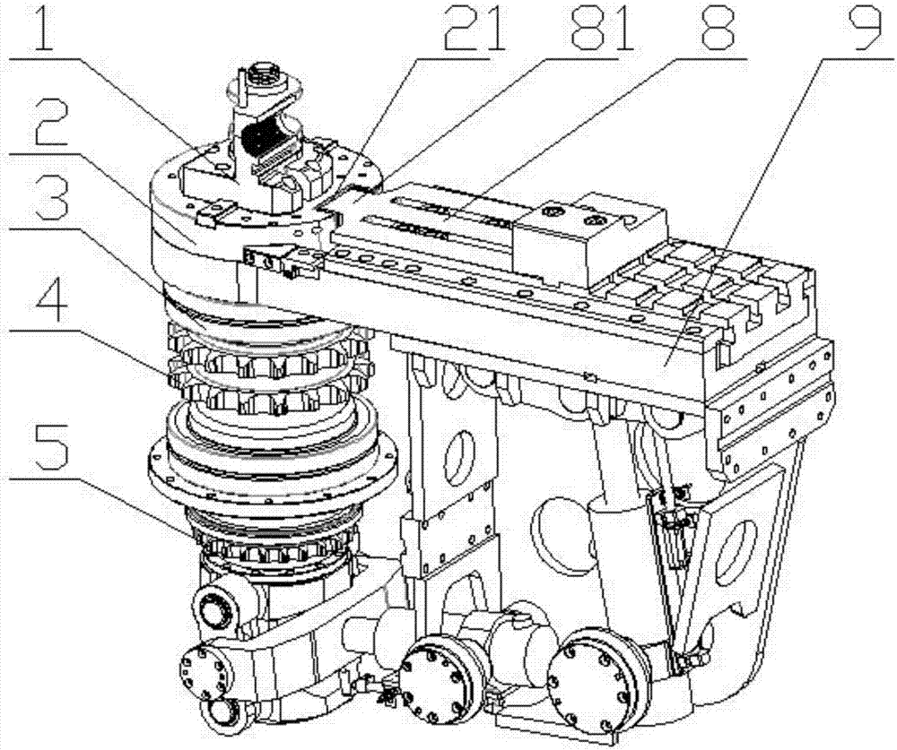 An independent reset device for the main mold of a top heading pipe bending machine and its application method