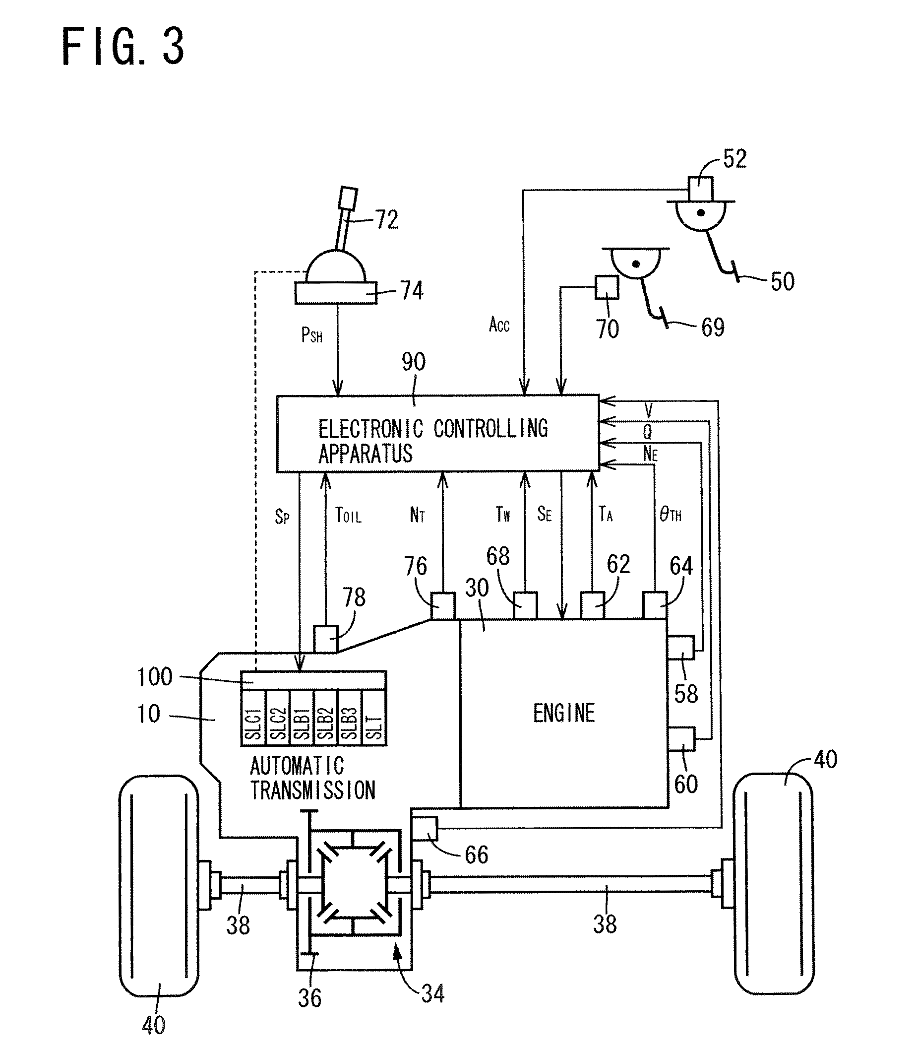 Hydraulic controlling apparatus for automatic transmission for vehicle