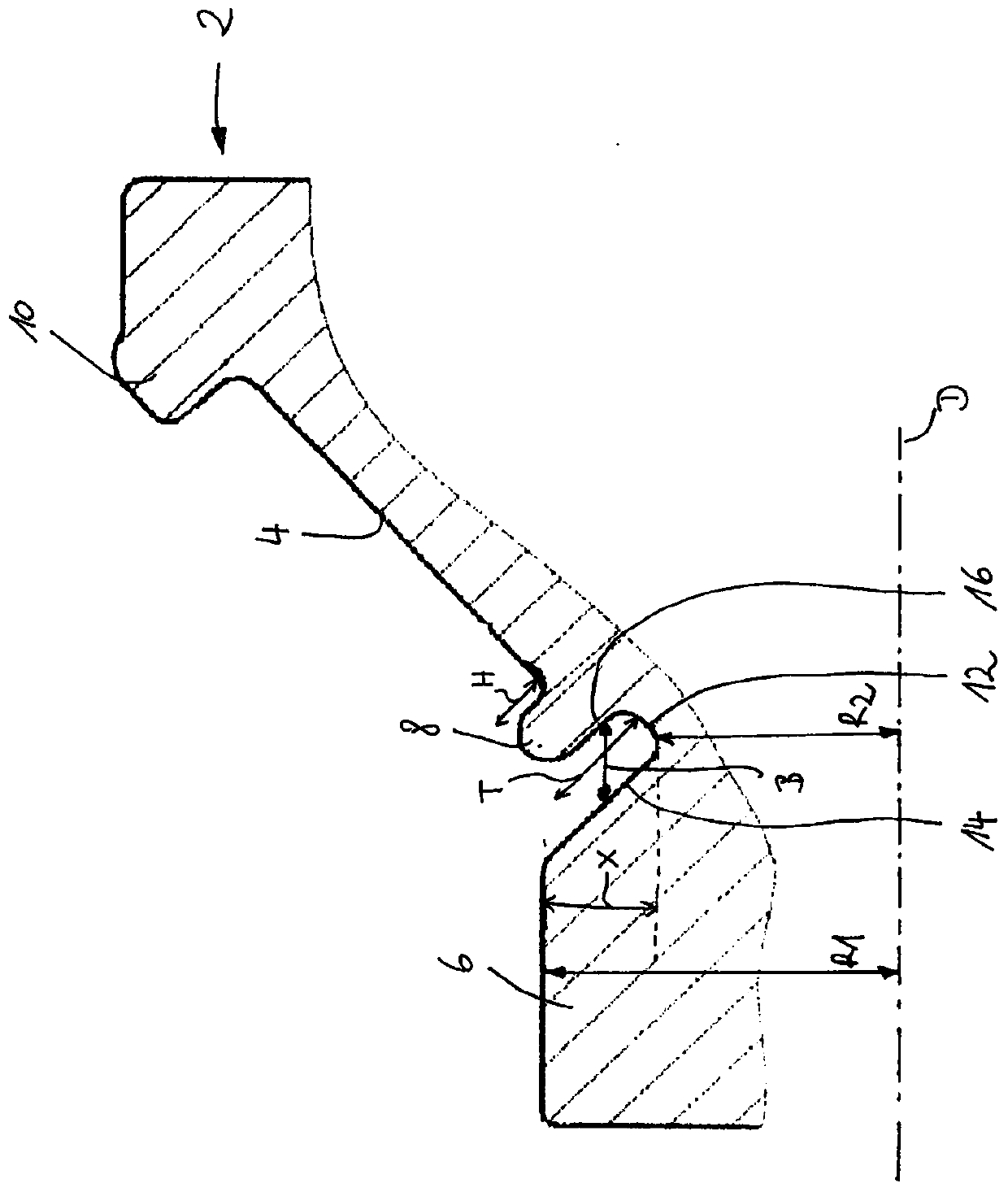 bearing ring with retaining flange