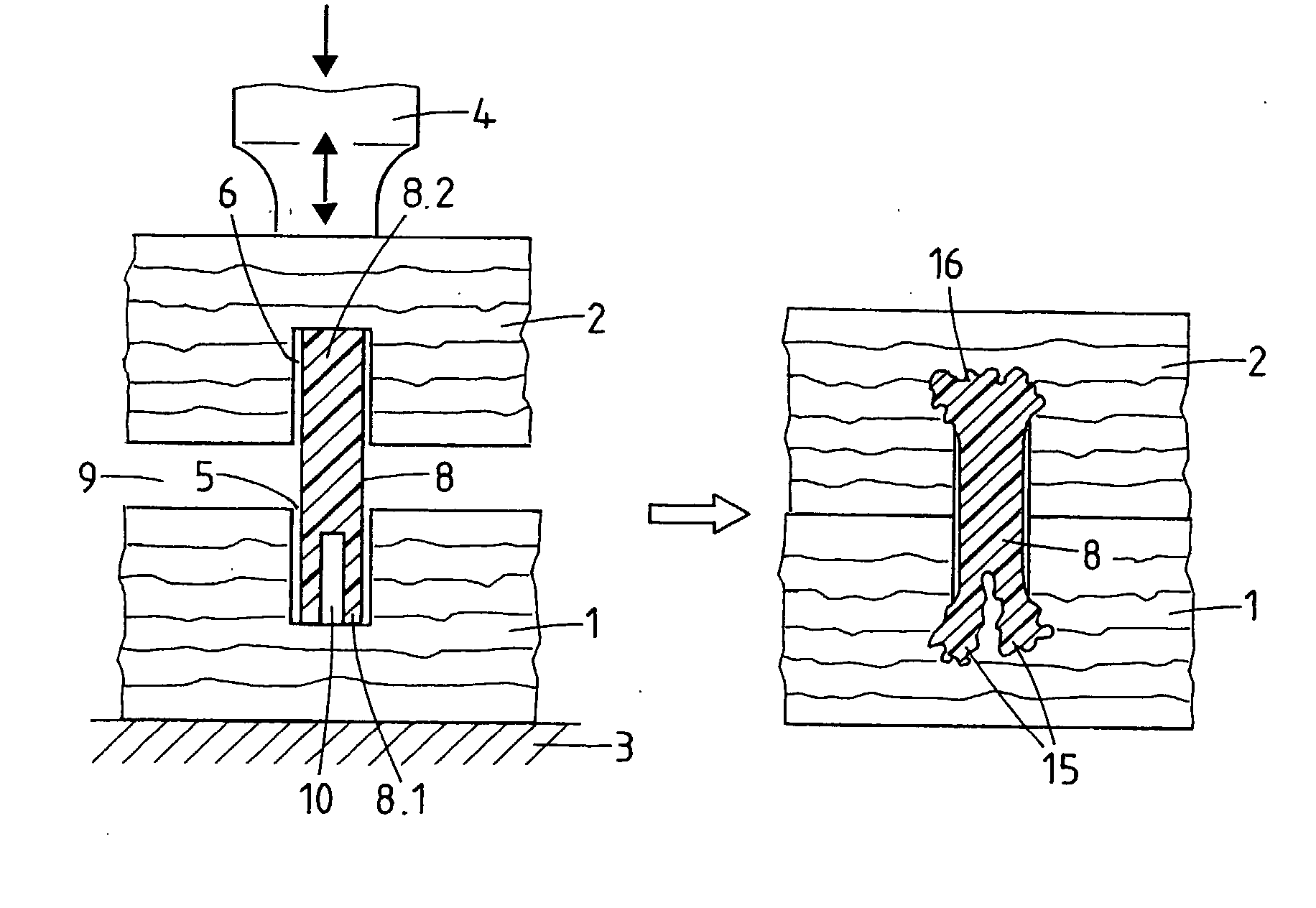 Method for Joining Two Objects and Corresponding Joining Element