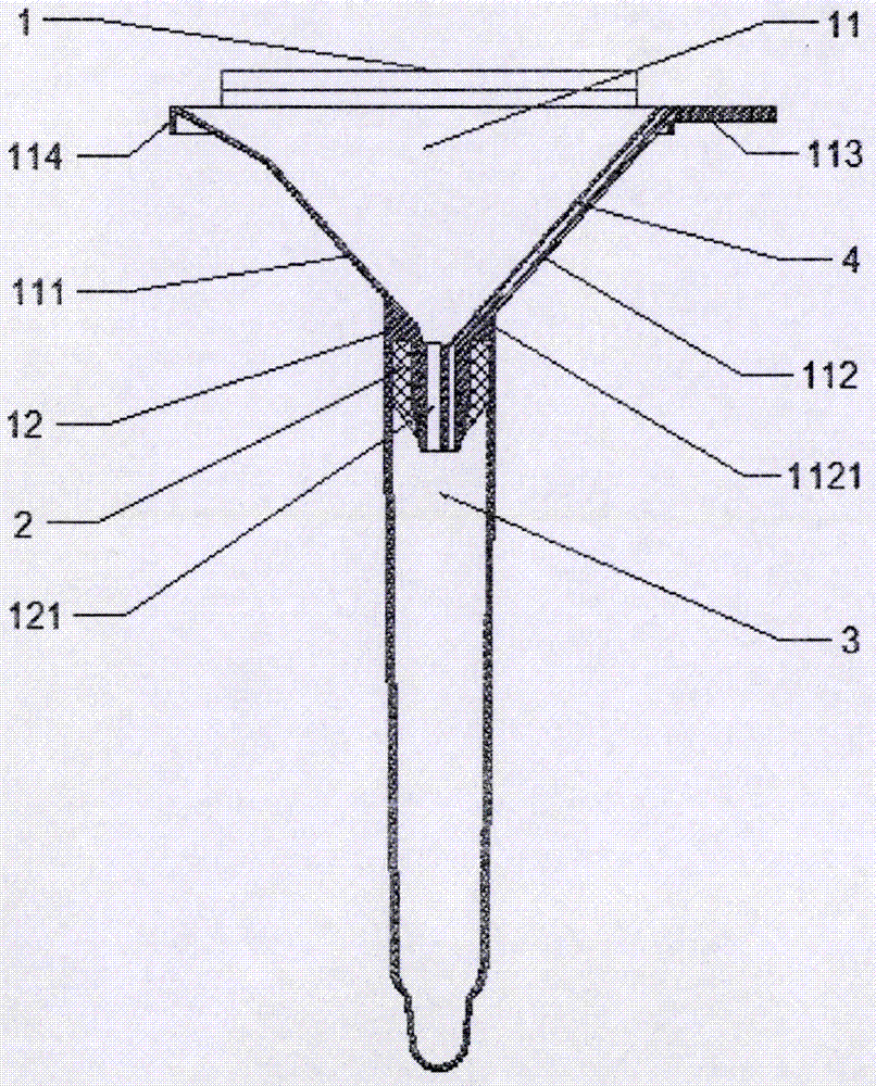 A self-destroying type body fluid closed retention device