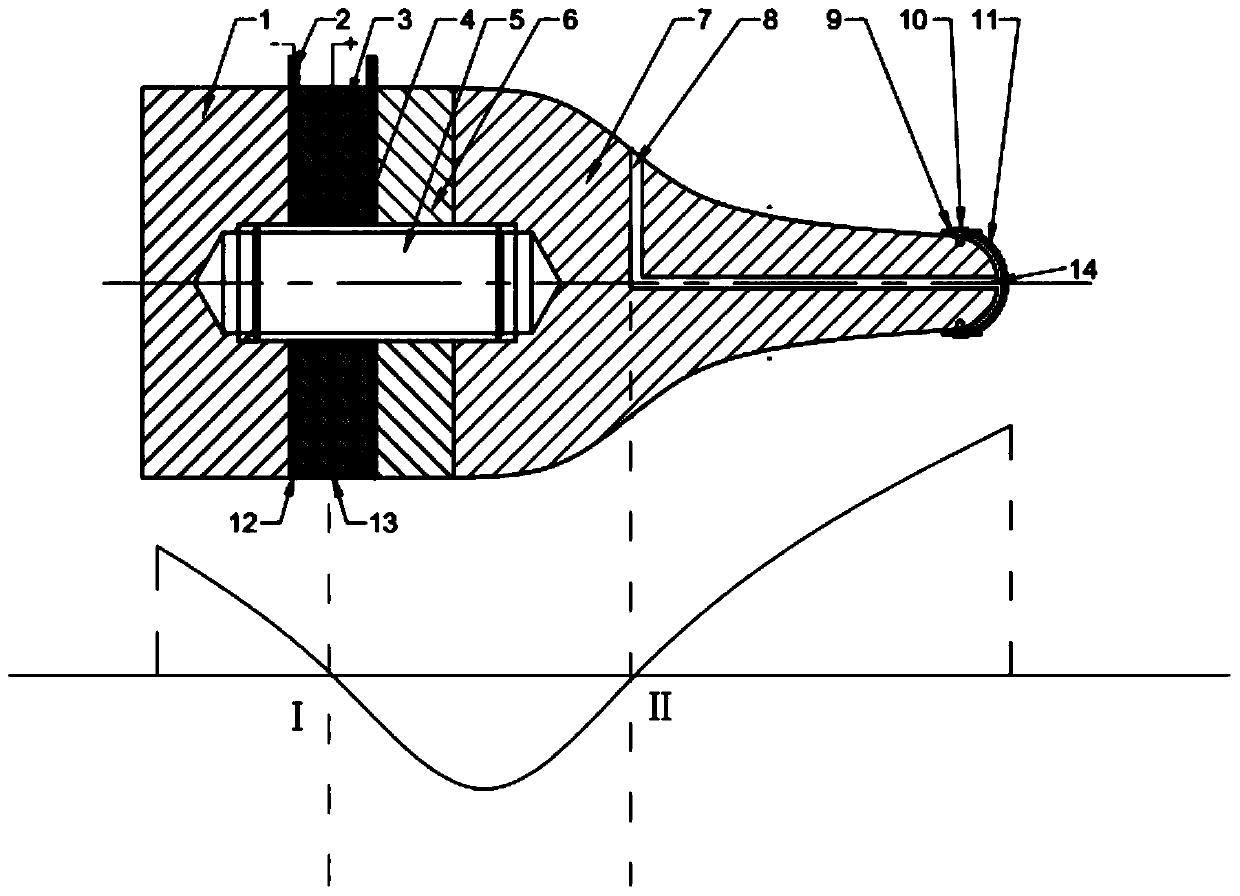 A Witoshinski linear low-frequency ultrasonic large-angle multiple atomization nozzle