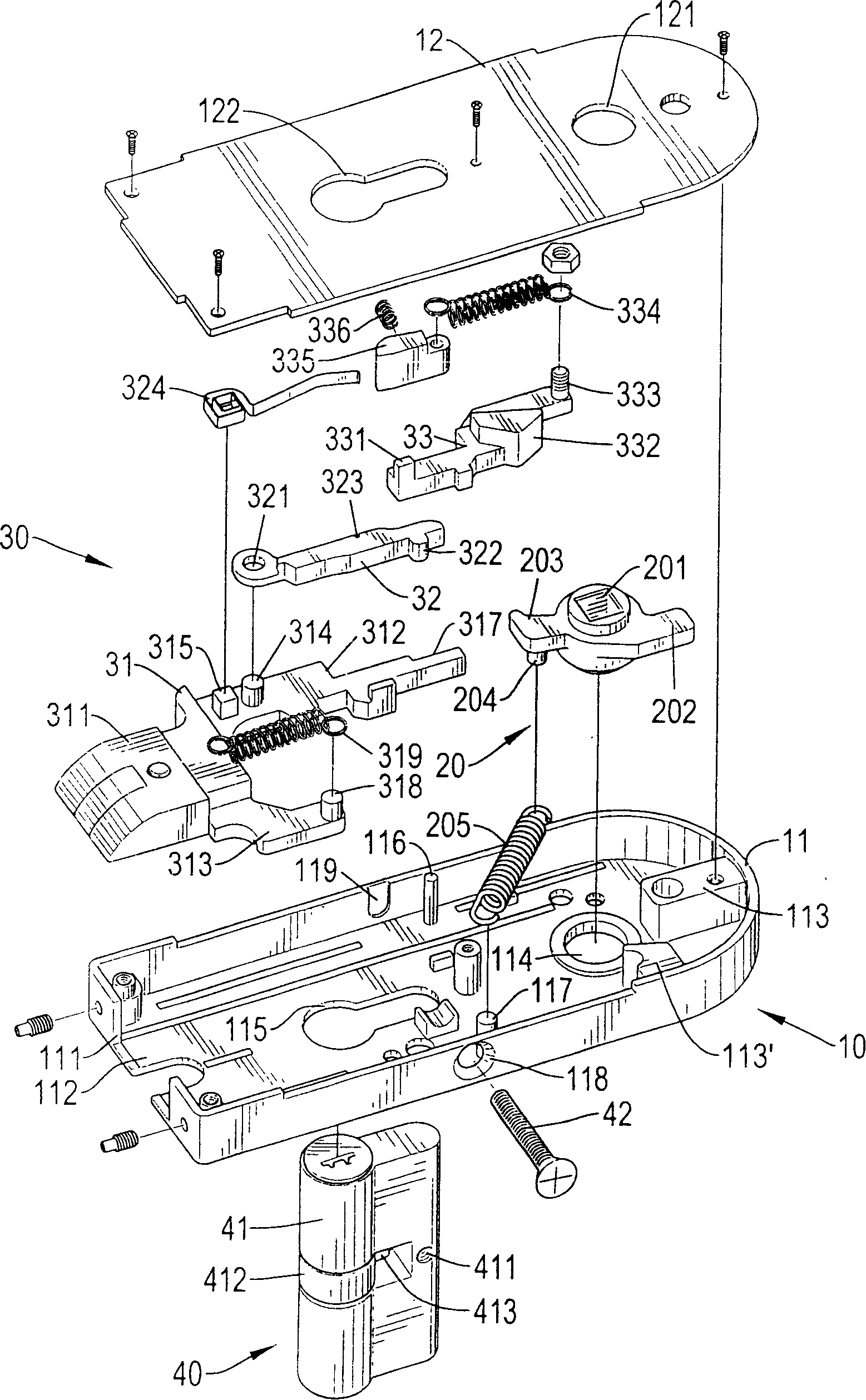 Locking device for non-frame glass door