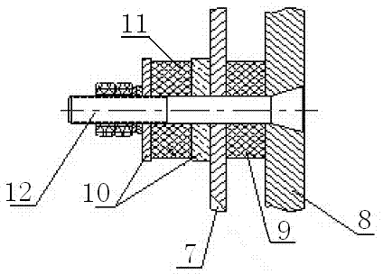 Large-fall vibration absorption and noise reduction buffering device