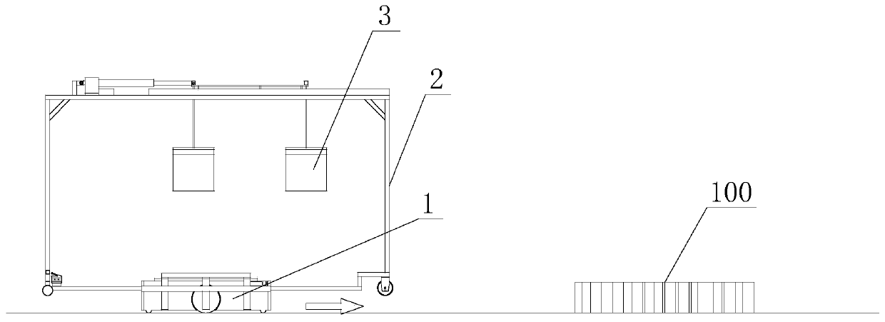 AGV carrying trolley and carrying method thereof