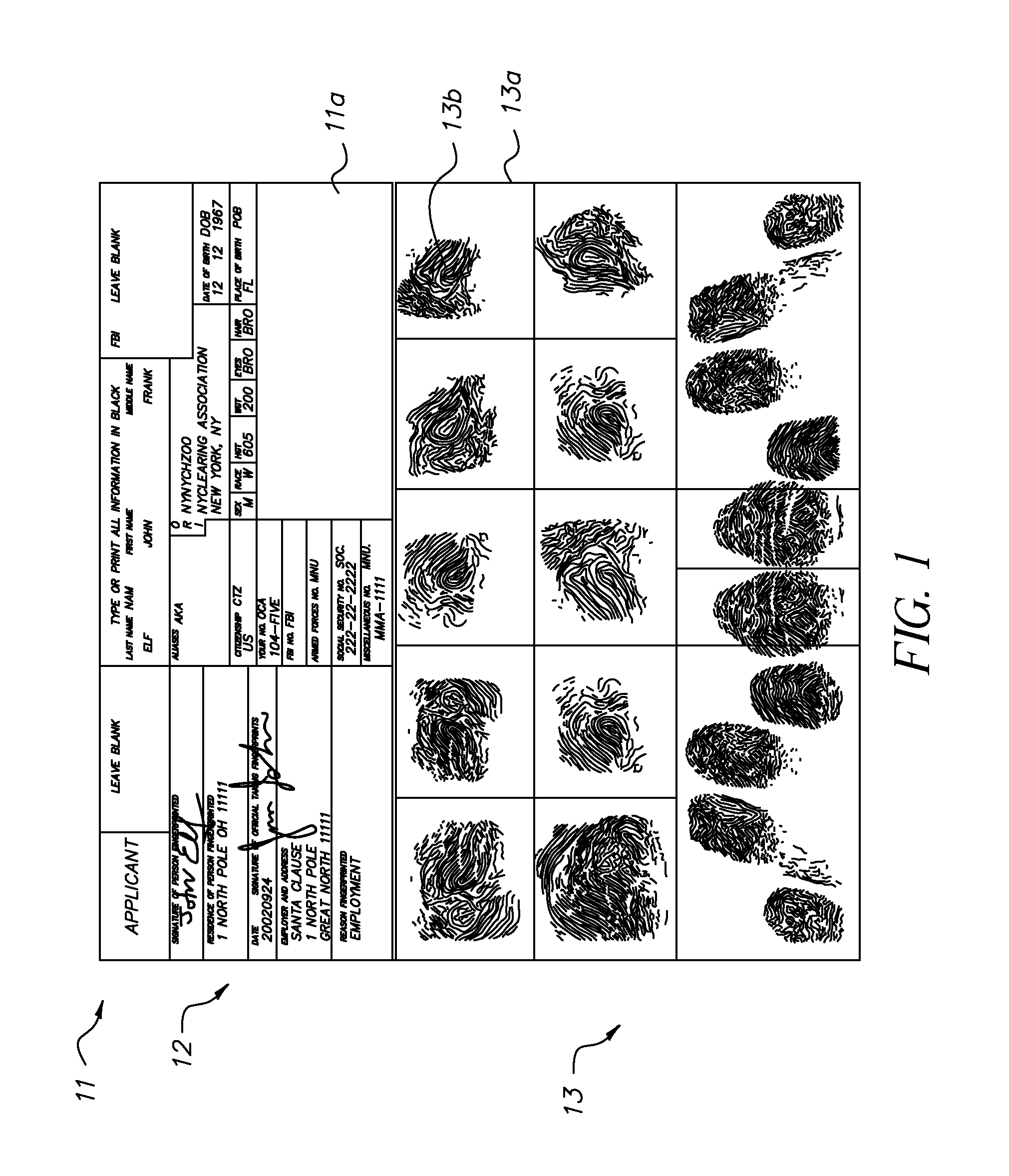 System and method for conversion of fingerprint cards into digital format using machine readable code