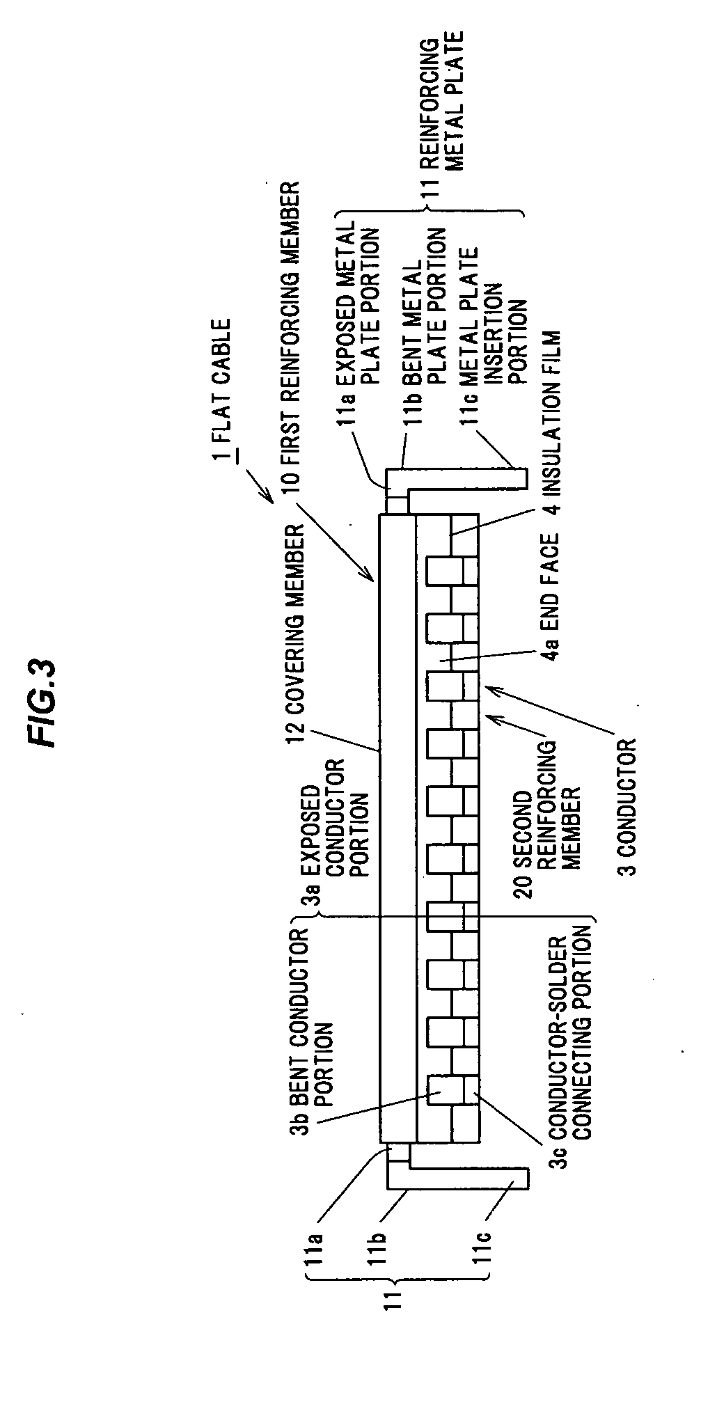 Flat cable and connection structure between flat cable and printed wiring board