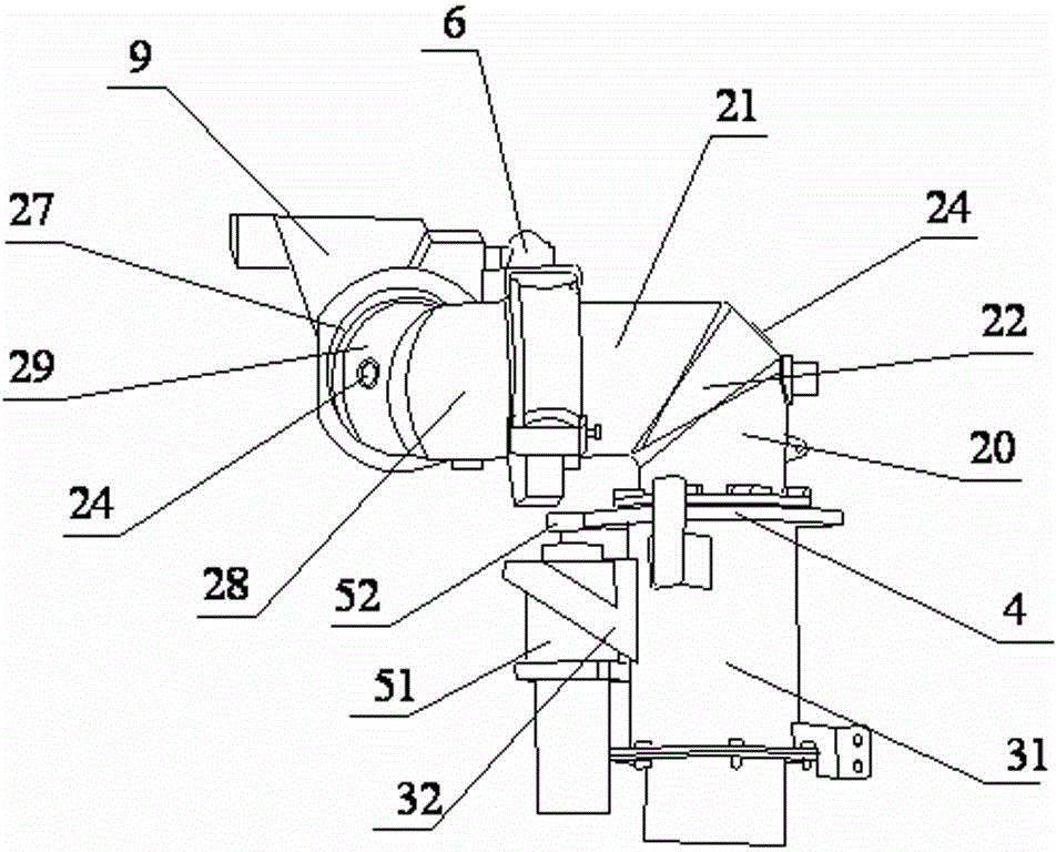 High position unloading and automatic return device of combine harvester