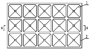 Large polygonal concrete group bin and building method thereof