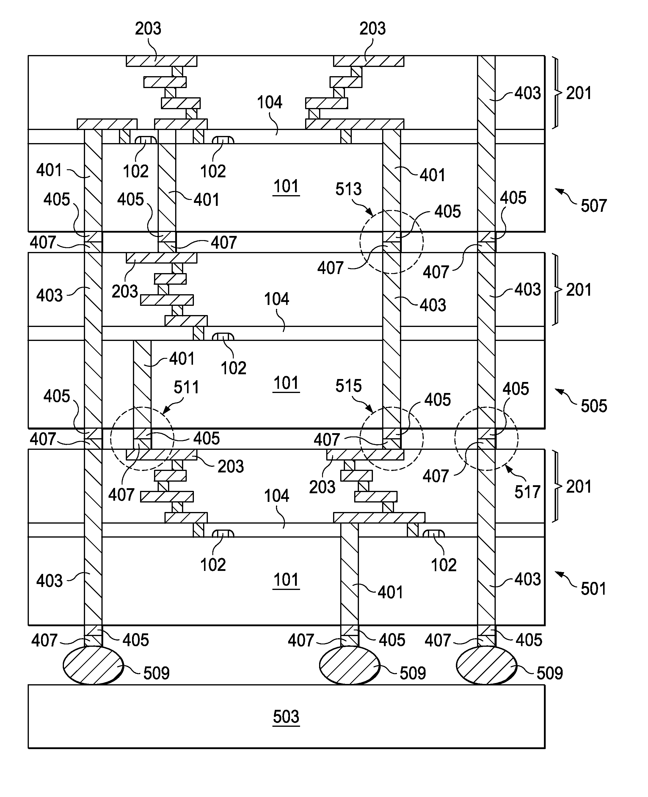 Three-dimensional system-in-package architecture