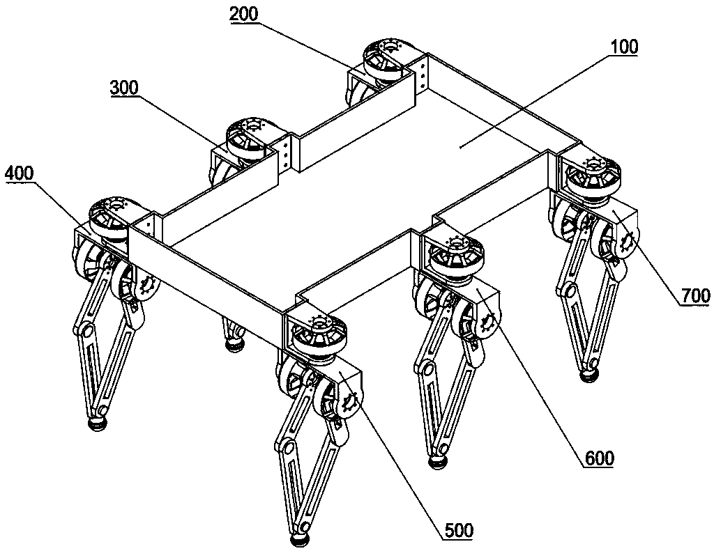 Multi-legged walking robot capable of flexibly steering and advancing