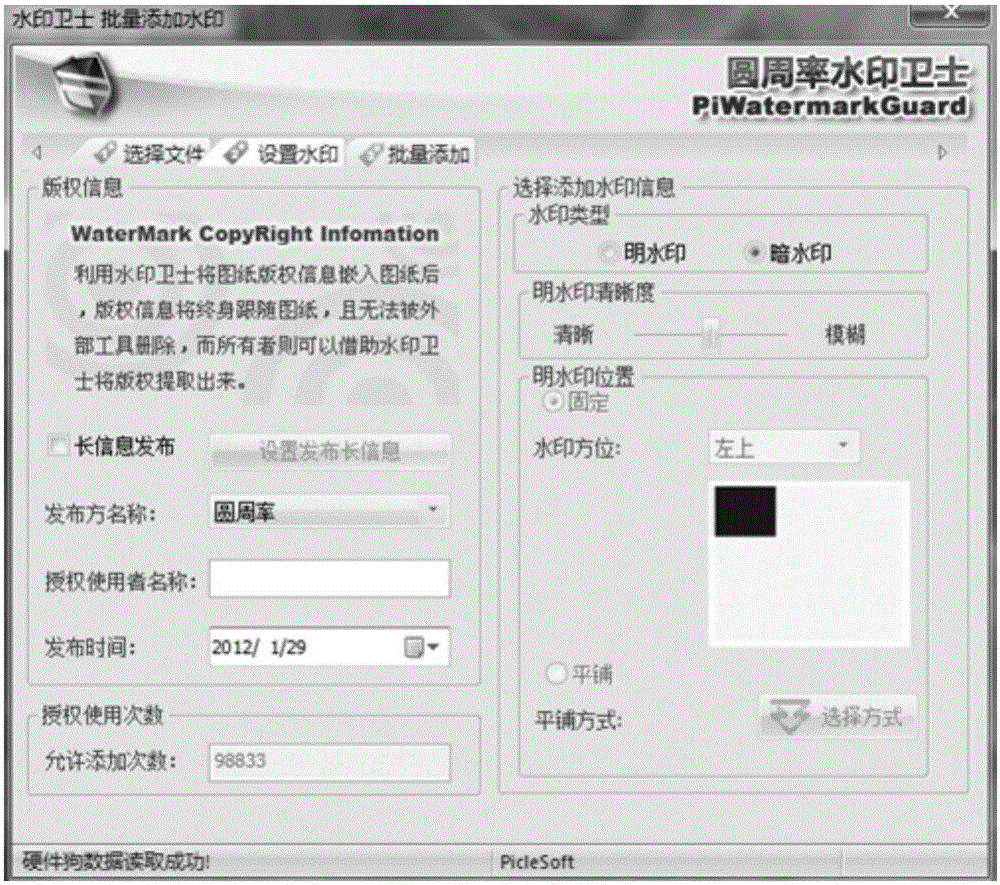 Copyright protection method and system of image data