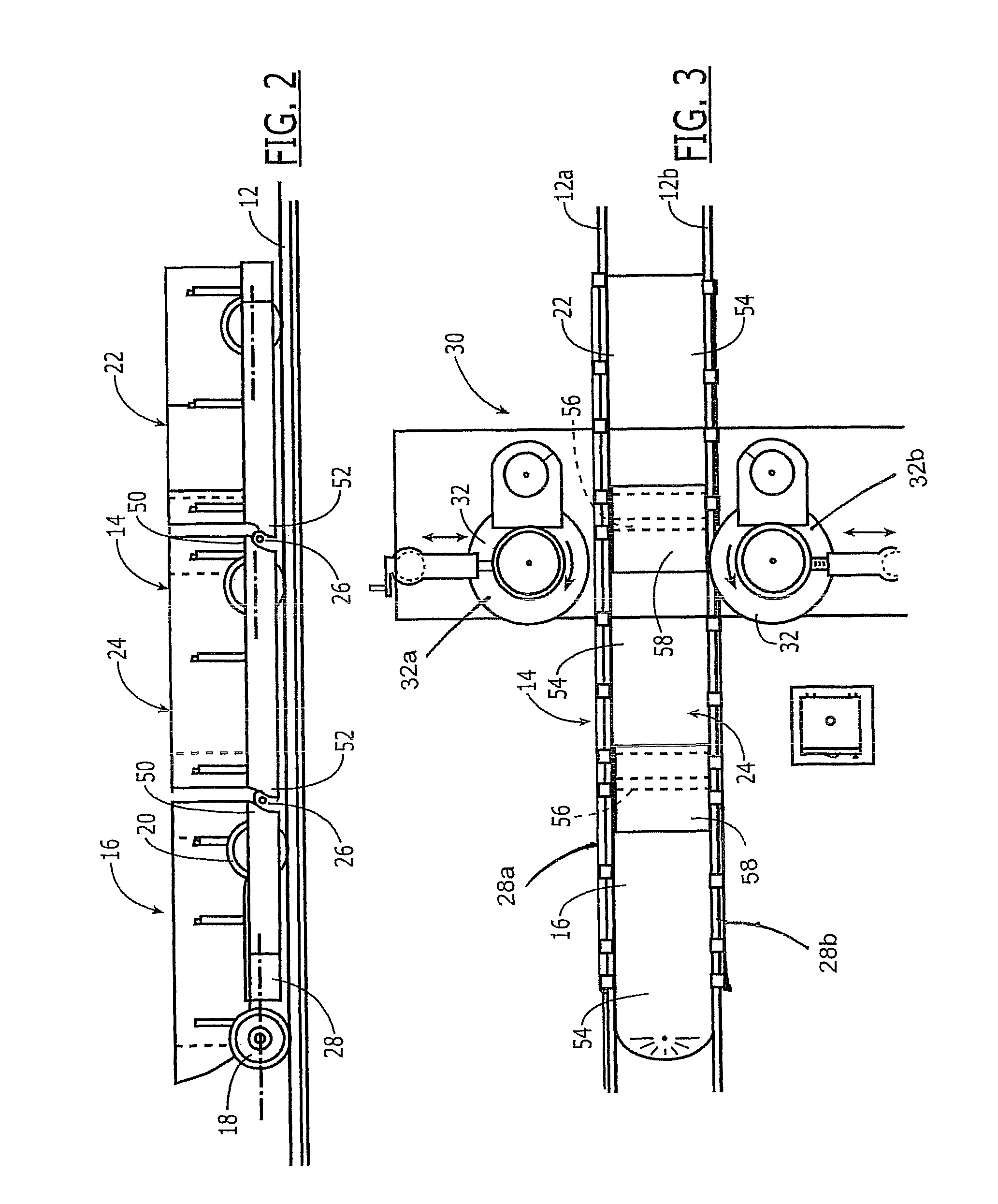 Method of controlling a rail transport system for conveying bulk materials