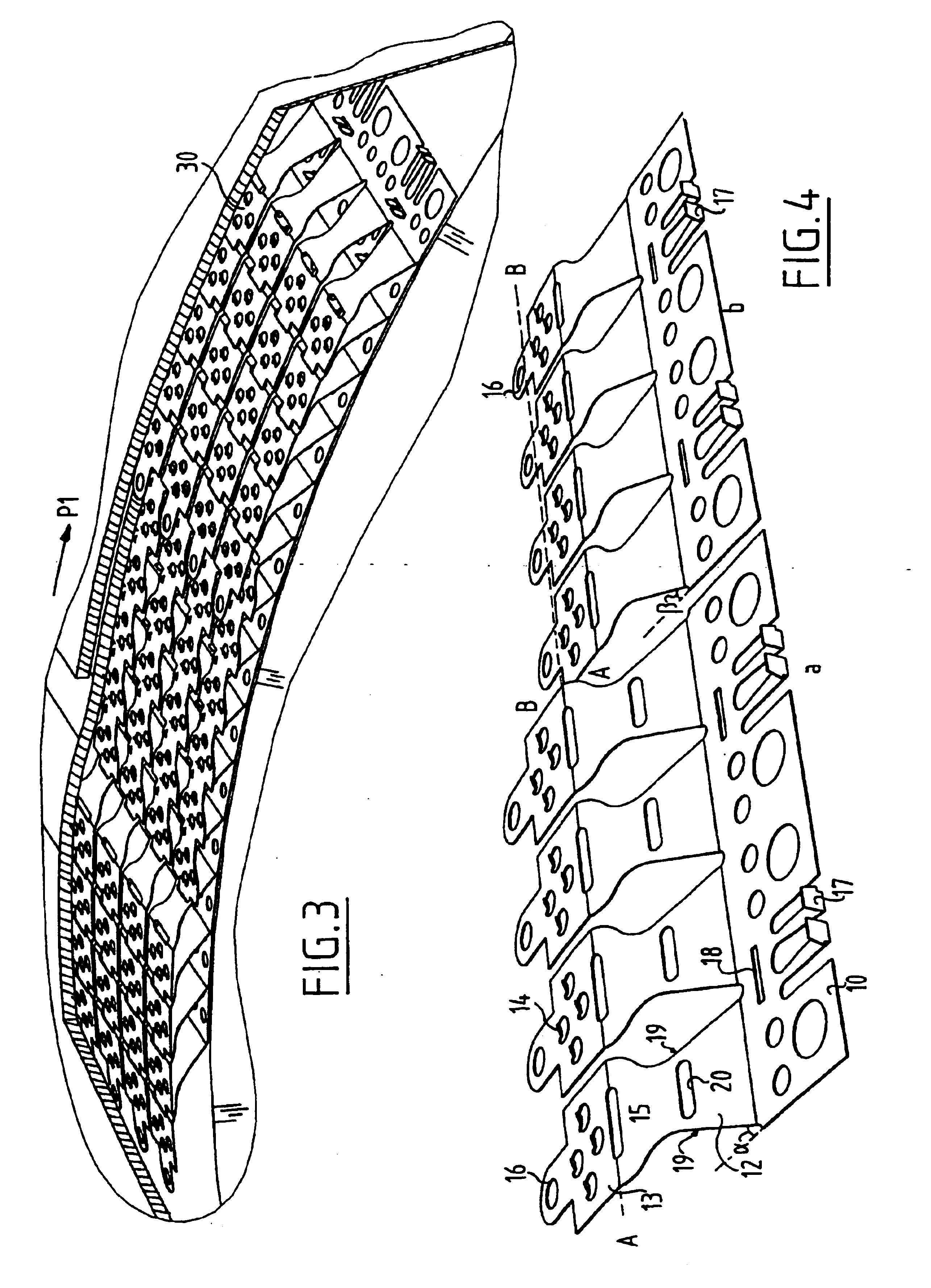 Device for ironing laundry and resilient element therefor