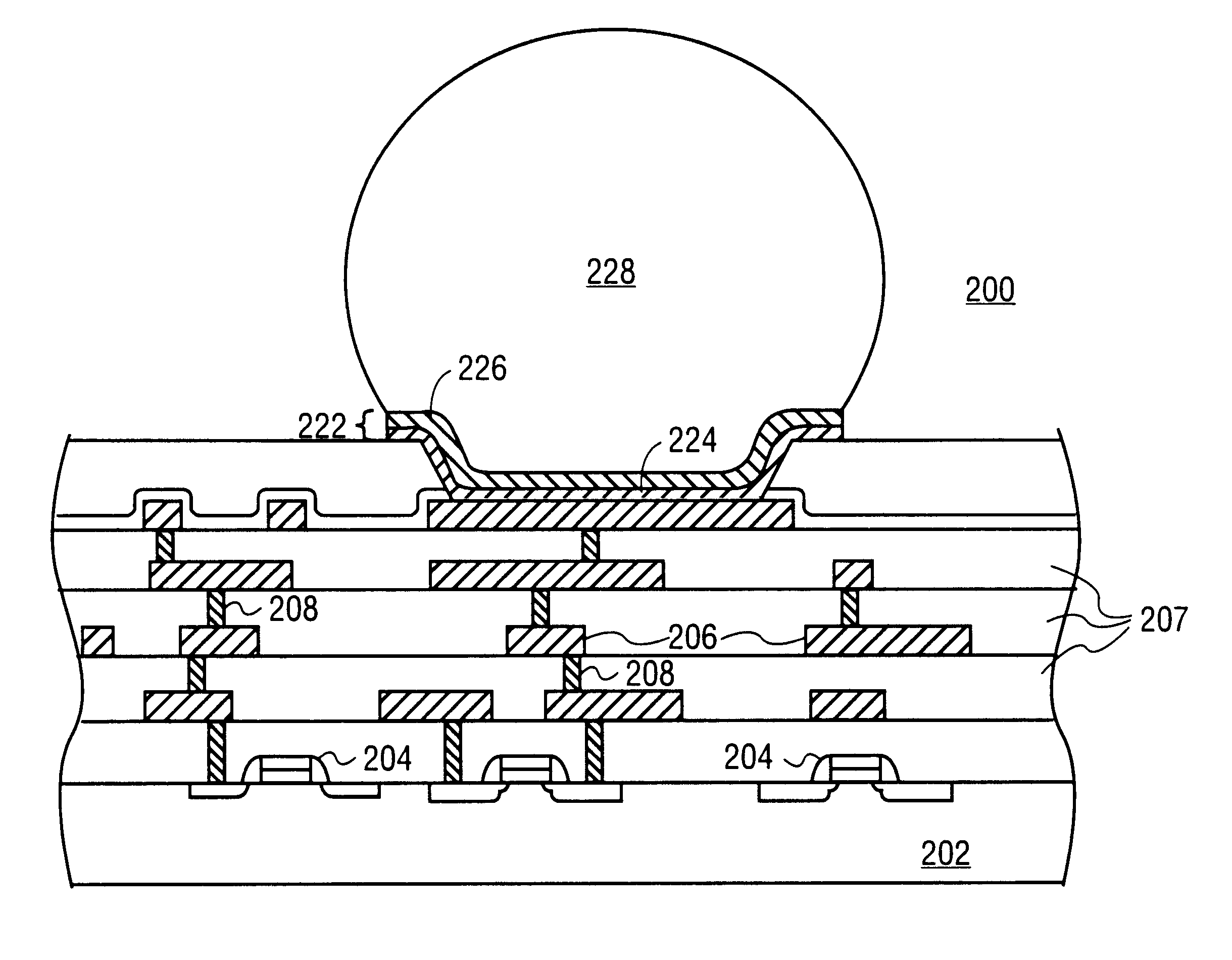 Ball limiting metallurgy for input/outputs and methods of fabrication