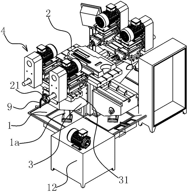 Horizontal combined machine tool with lifting spindle