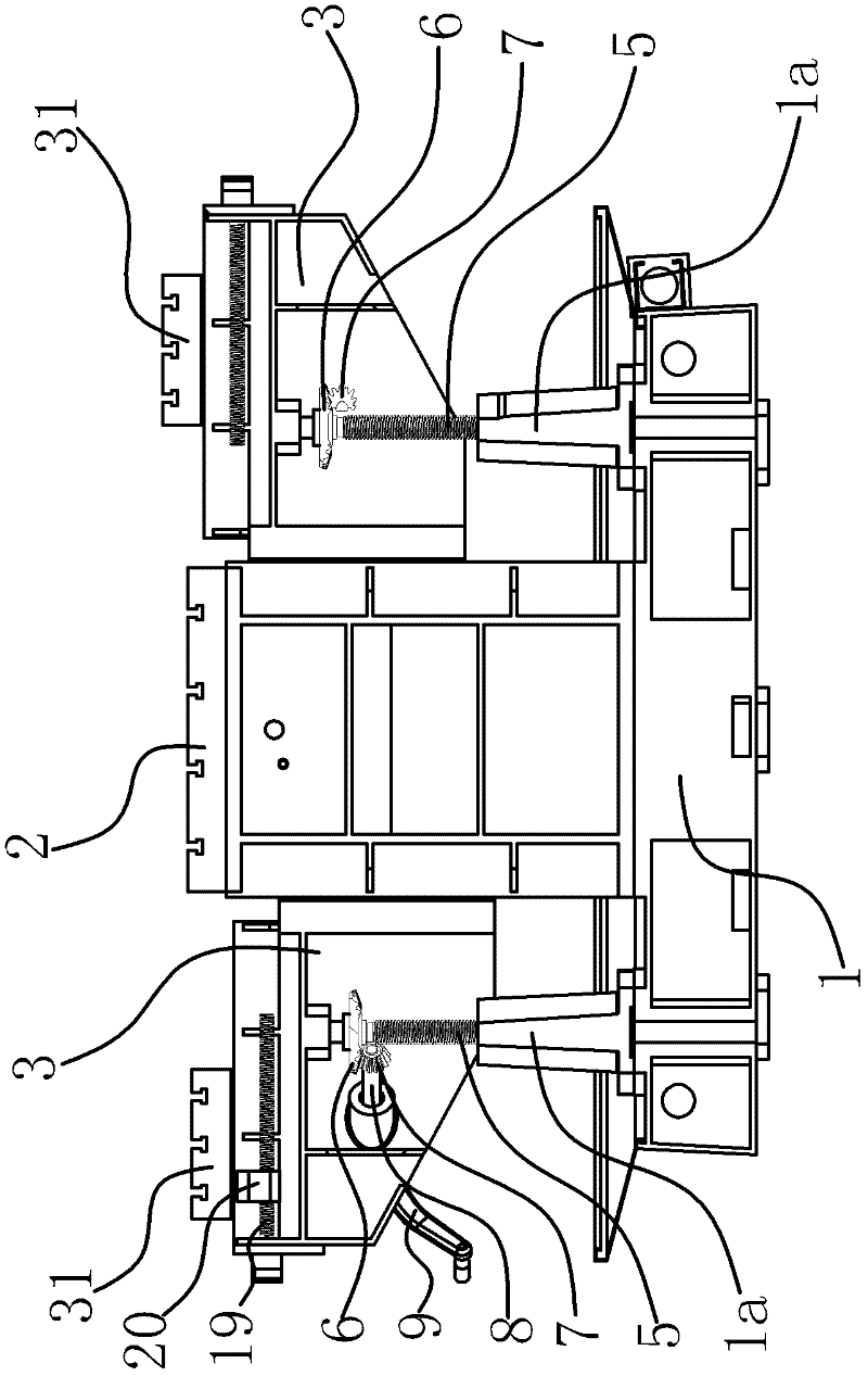 Horizontal combined machine tool with lifting spindle