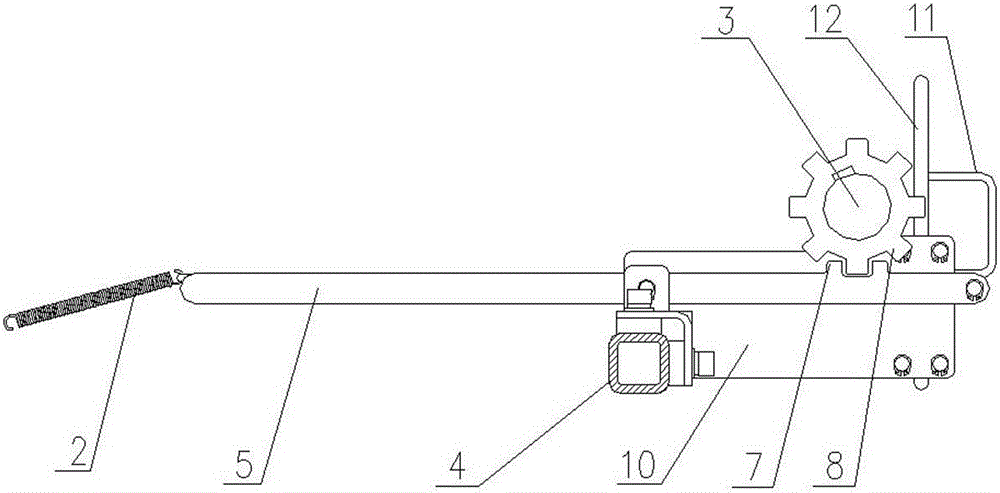 Locking and releasing device of transmission shaft for automatic goods shelf