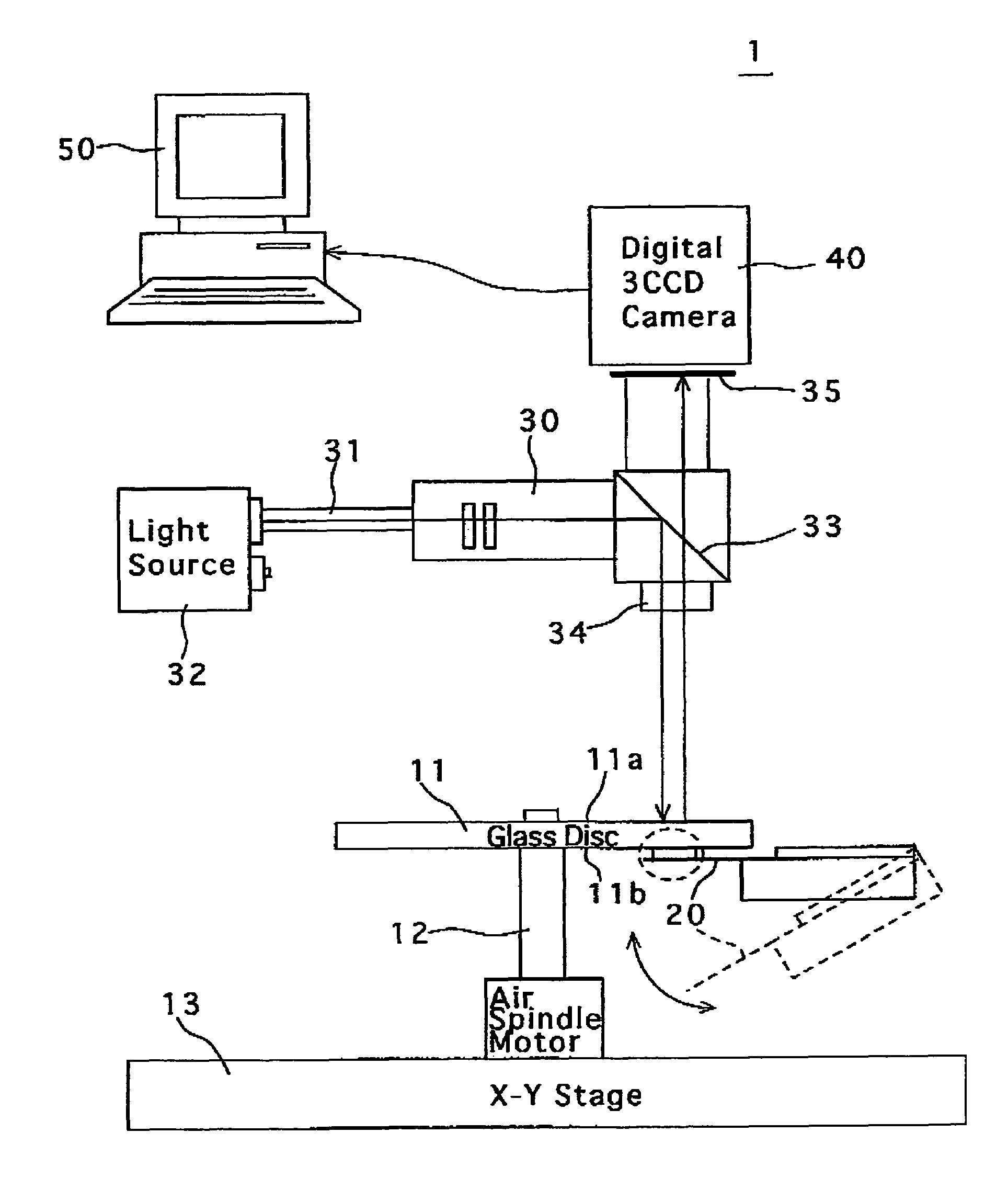 Flying height tester and flying height test method