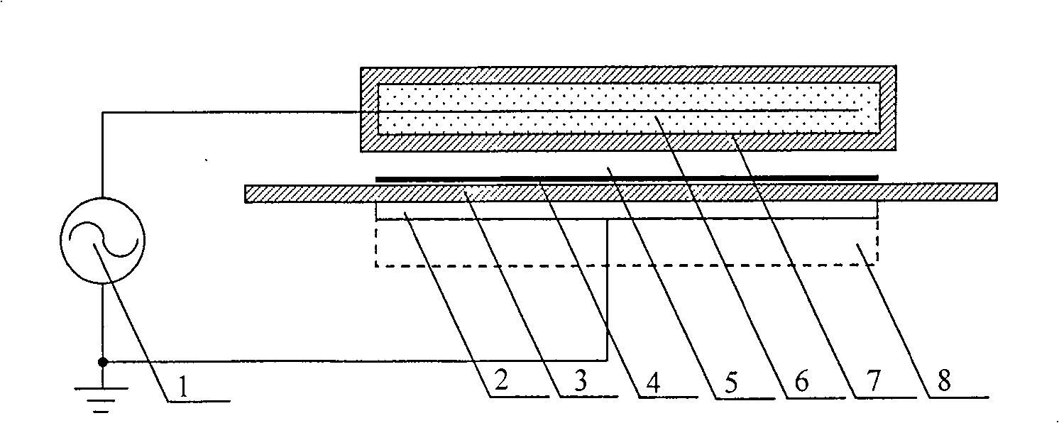 Textile and non-woven cloth plasma surface treating device