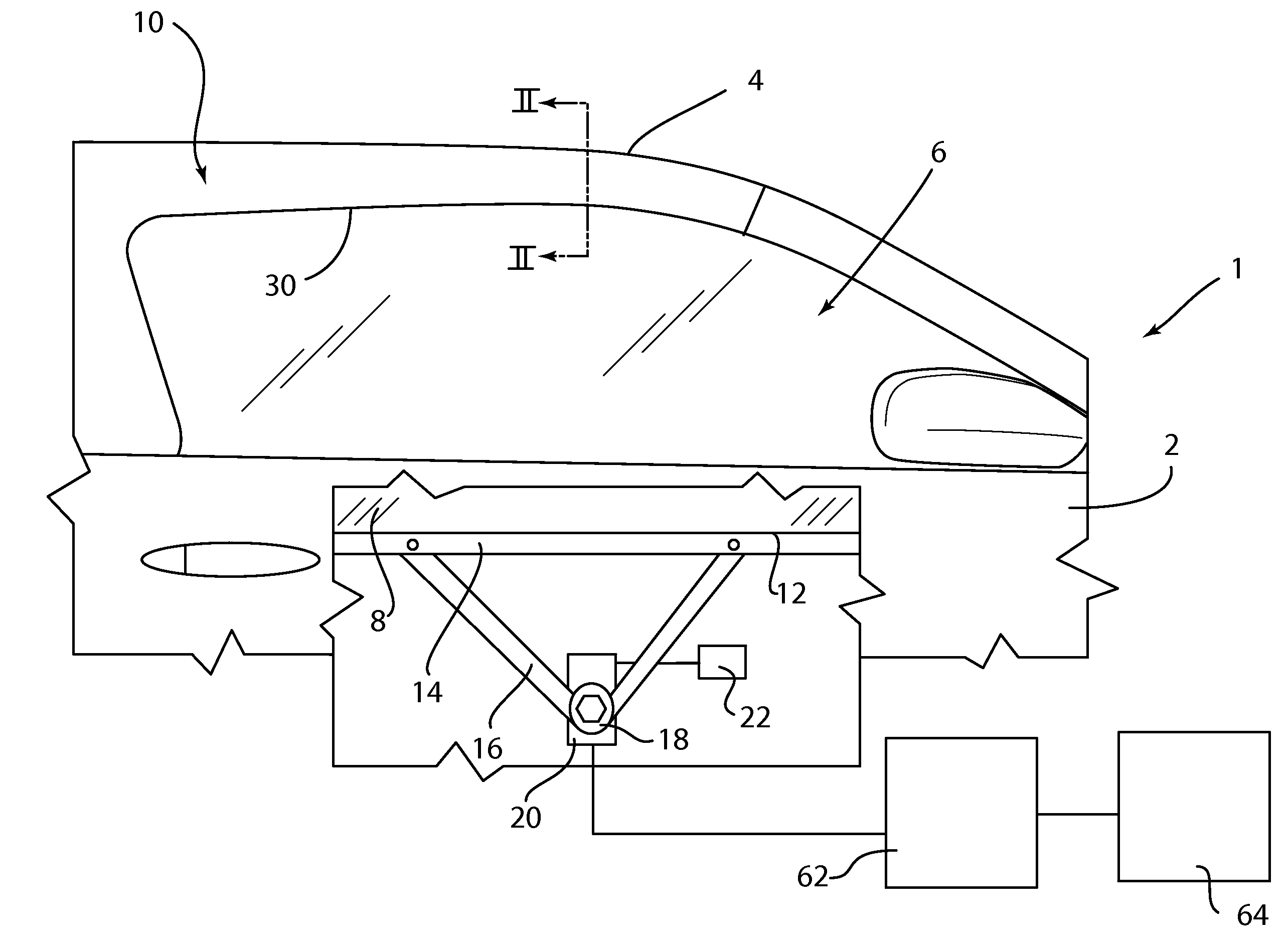 Two stage glass position for frameless vehicles