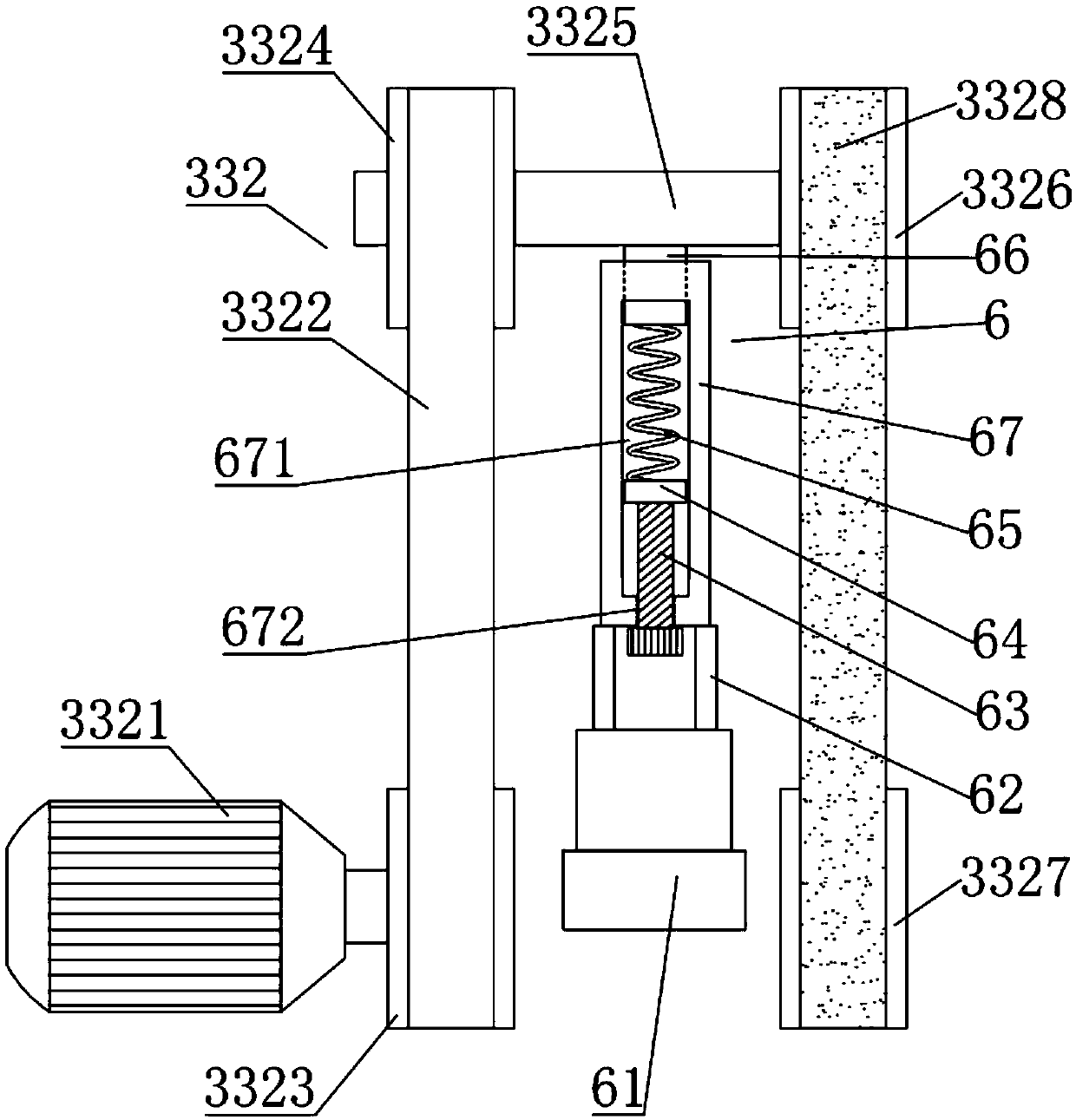 Three-head mechanical hand water belt sander