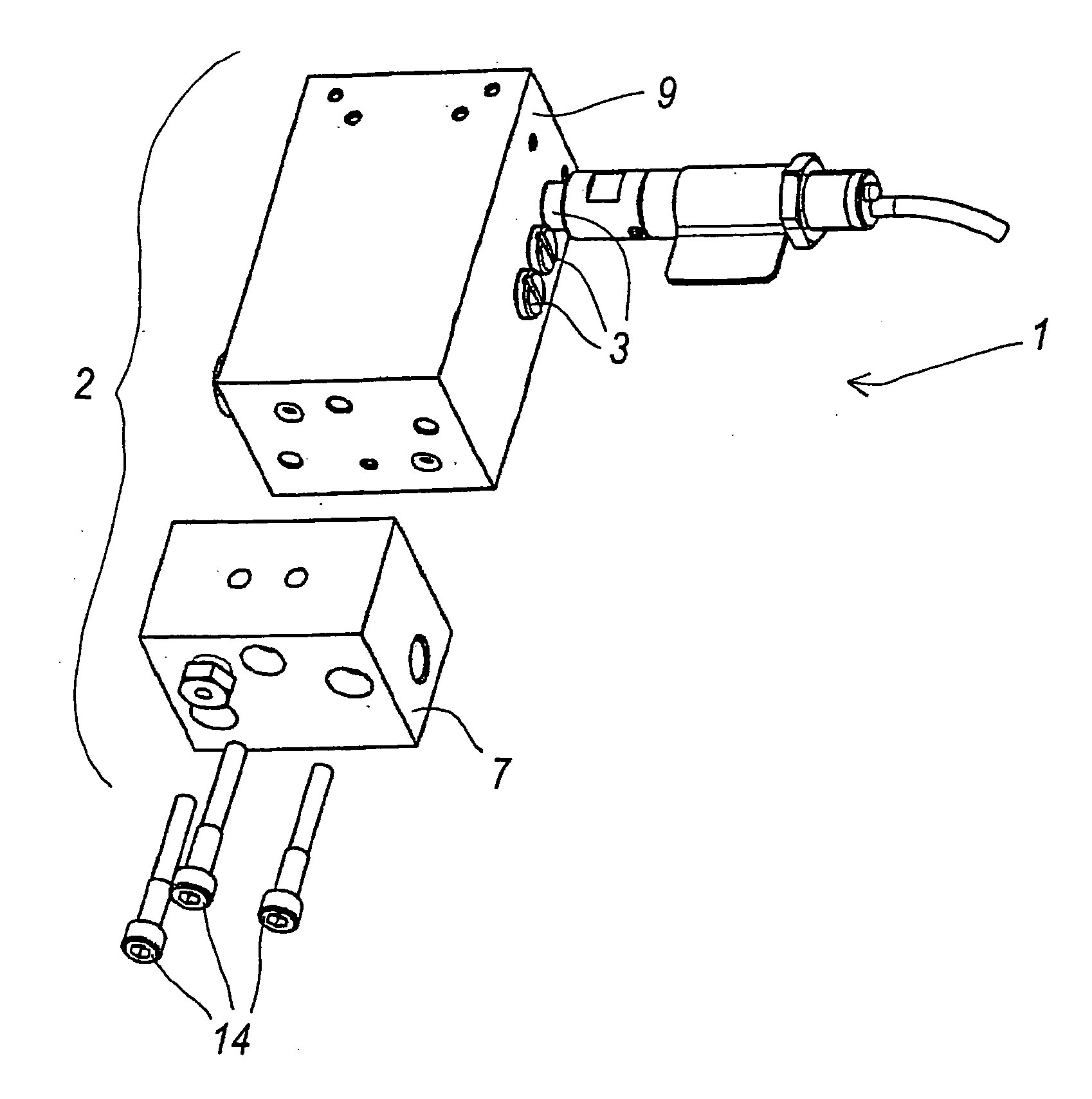 Control device for a fluid flow rate